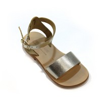 Leather handmade gold Greek Sandals for kids/ankle cuff for children /baby girl  - £43.11 GBP