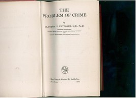 Ettinger THE PROBLEM OF CRIME 1932 hb  Criminology textbook - £11.80 GBP