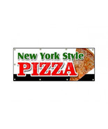 36 x 96 in. New York Style Pizza Banner Sign - by the Slice Take Out Car... - $1,761.28 MXN