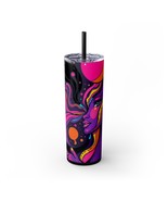 Colorful Cosmic Skinny Tumbler, 20oz, Trendy Drinkware, Space Art Tumble... - $49.05 CAD