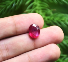 AA+High Quality Genuine Natural Ruby Gemstone, Oval Shape Ruby, Sudan Ruby Stone - £20.92 GBP