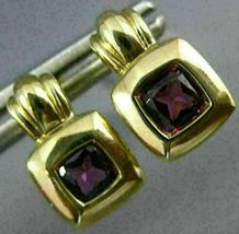 Princess Cut 2.10CT Amethyst 14K Yellow Gold Finish Classic Square Stud Earrings - £74.13 GBP