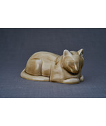 Cat Cremation Urn for Ashes - Dark Sand | Ceramic | Handmade - $359.76 CAD+