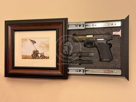 Hidden Storage Photo Frame for Gun and Valuables 14-1/2" x 12-1/2" / Brown - $98.01
