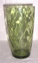 VINTAGE (1) Extra Large Anchor Hocking Green Color Pressed Glass Tumbler - £17.22 GBP