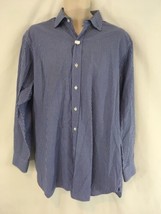 Ralph Lauren Classic Fit Regent Mens XL Blue Check Cotton Button Front S... - £11.83 GBP