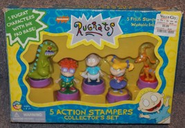 Vintage 1997 Rugrats 5 Action Stampers Collectors Set With Box - £23.97 GBP
