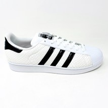 Adidas Originals Superstar Snakeskin White Black Mens Casual Sneakers D70171 - £62.72 GBP