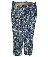 Isaac Mizrahi Live Size 10P Women&#39;s Blue Floral Pants  Petite Paisley 25... - $24.68 CAD