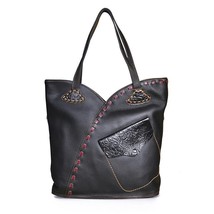 2022 New Large Capacity Women Bag Retro Leather Big Handbag First Layer Cowhide  - £115.43 GBP
