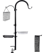 Yosager Deck Hook Bird Feeder Pole Bird Bath Feeding Station Kit, Porch ... - £28.63 GBP