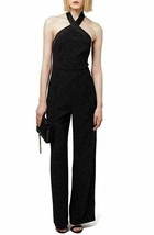 Topshop Halter Flare Jumpsuit Sz 6 US Black - $65.14