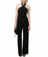 Topshop Halter Flare Jumpsuit Sz 6 US Black - $1,201.43 MXN