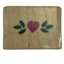 Valentine Flower Heart Mini Rubber Stamp Stampendous AA022 Vintage 1998 New - £5.41 GBP