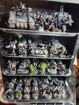 Minifigures Display Case 40K Army Action Figure D&amp;D Miniature Black Carr... - $82.96