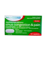 Value Health Sinus Congestion/Pain-Severe:12 Caplets-Day Time Non-Drowsy. - €33,77 EUR