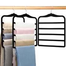 Closet Organizers And Storage,3 Pack Organization And Storage Pants-Hangers-Spac - £15.81 GBP