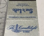 Vintage Matchbook Cover  The Candlelight Restaurant  Sebring, FL. gmg  U... - £9.81 GBP