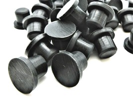 8mm Silicone Rubber Hole Plugs Black Push In Stem Bumper   25 per package - £13.51 GBP