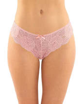 Poppy Crotchless Floral Lace Panty Pink L/XL - £19.67 GBP