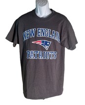 NFL NEW ENGLAND PATRIOTS Short Sleeve Pull-Over T-Shirt Gray Large - $8.90