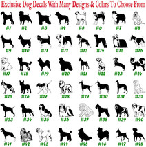 Dogs Vinyl Decal Stickers Car Terrier Bulldog Pinscher Boxer Husky Poodle Collie - £2.85 GBP+