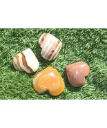4 Pcsof Agate Stone Carved into Heart Healing Crystal Shapes in Various ... - $463.73 MXN