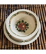 Winterling Bavaria Orange Green Floral Stoneware Serving Dish - See Phot... - $13.86