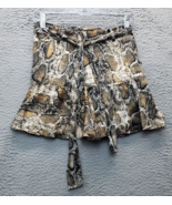 Zara Skort Womens Small Multi Snake Skin Print Ruffled High Waist Belted... - $435.51 MXN