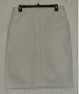 NEW WOMENS L.L. Bean Classic Fit COMFORT WAIST IVORY SKIRT W/ POCKETS  S... - $48.99 CAD