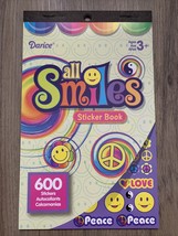 2012 All Smiles Sticker Book Pad Love Peace Smiley Face Craft Stickers Lot - £5.60 GBP