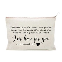 Friendship I Am Here For You Makeup Bag Gift Friend Birthday Gift Soul Sister Gi - £19.88 GBP