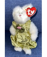 1993 Vintage TY Beanie Baby Attic Treasures Katrina White Cat Plush 8&quot; J... - £7.16 GBP