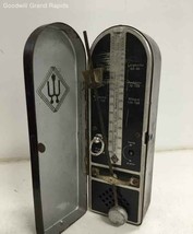 Vntg. Wittner Taktell Piccolo Metronome Glocke Black Metal  w/ Box early 1900s - £94.46 GBP