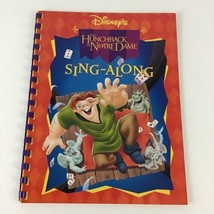 Walt Disney Records Hunchback Sing Along Song Lyrics Spiral Book Vintage 1996 - £10.86 GBP