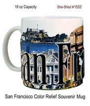 Americaware San Francisco Coffee Mug 18 oz Cup California Souvenir Cup - £11.91 GBP