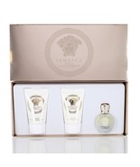 Versace Eros Pour Femme 3-Piece Mini Gift Set for Women, EDP, Shower Gel... - $19.95