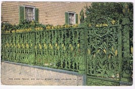 Louisiana Postcard New Orleans Corn Fence Royal Street - $2.96