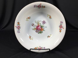 Vintage Made in Occupied Japan 9&quot; Vegetable Bowl White Floral Pattern - £11.79 GBP