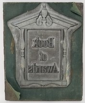Book of Awards Printing Plate Seal Vintage  - £11.98 GBP