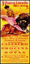 Bullfighting - Plaza De Toros De Nuevo Laredo #14 Canvas Art Poster 12&quot;x 24&quot; - £19.33 GBP