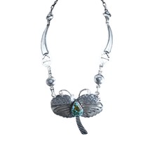Paul Livingston Navajo Sterling Silver and Turquoise Mountain Turquoise Contempo - £934.70 GBP