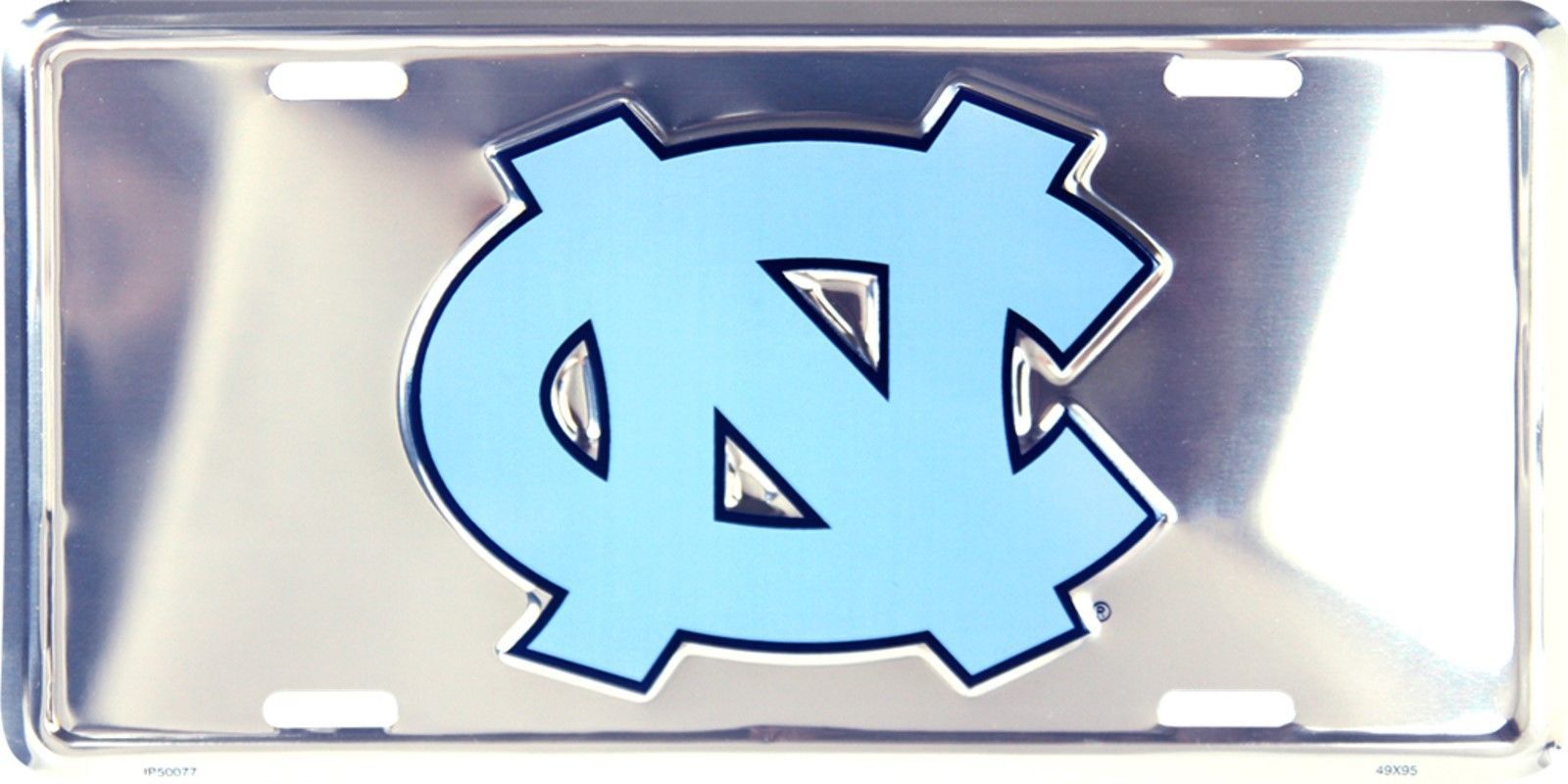 Primary image for North Carolina Tar Heels Chrome Metal License Plate Auto Tag Sign