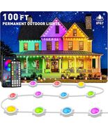 INZIDOL 100FT Permanent Outdoor Lights, IP67 Waterproof for House Roof, ... - $28.45