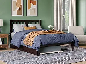 AFI, Tahoe Solid Wood Platform Bed with Twin Trundle and Attachable USB ... - $555.99