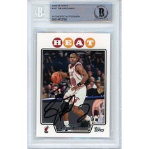 Tim Hardaway Miami Heat Auto 2008 Topps Basketball On-Card Autograph Beckett BAS - £69.10 GBP