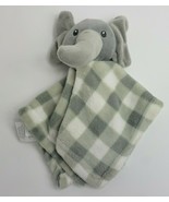 Lila &amp; Jack Baby Lovey Grey Elephant Security Blanket Plush Gray White C... - $19.34