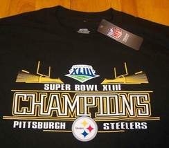 Pittsburgh Steelers Nfl Champions T-Shirt Medium New - £15.82 GBP