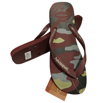 NWT HAVAIANAS MSRP $29.99 MEN&#39;S RED BEACH THONG FLIP FLOPS SANDALS - $16.99