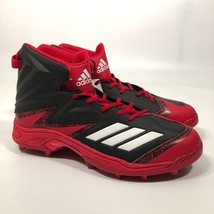 Adidas Mens Football Cleat 16 Black Red Lacrosse Shoe Freak Adiprene Linemen - £19.95 GBP